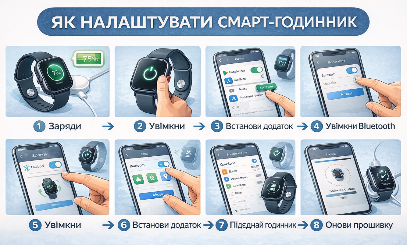 Як налаштувати смарт годинник