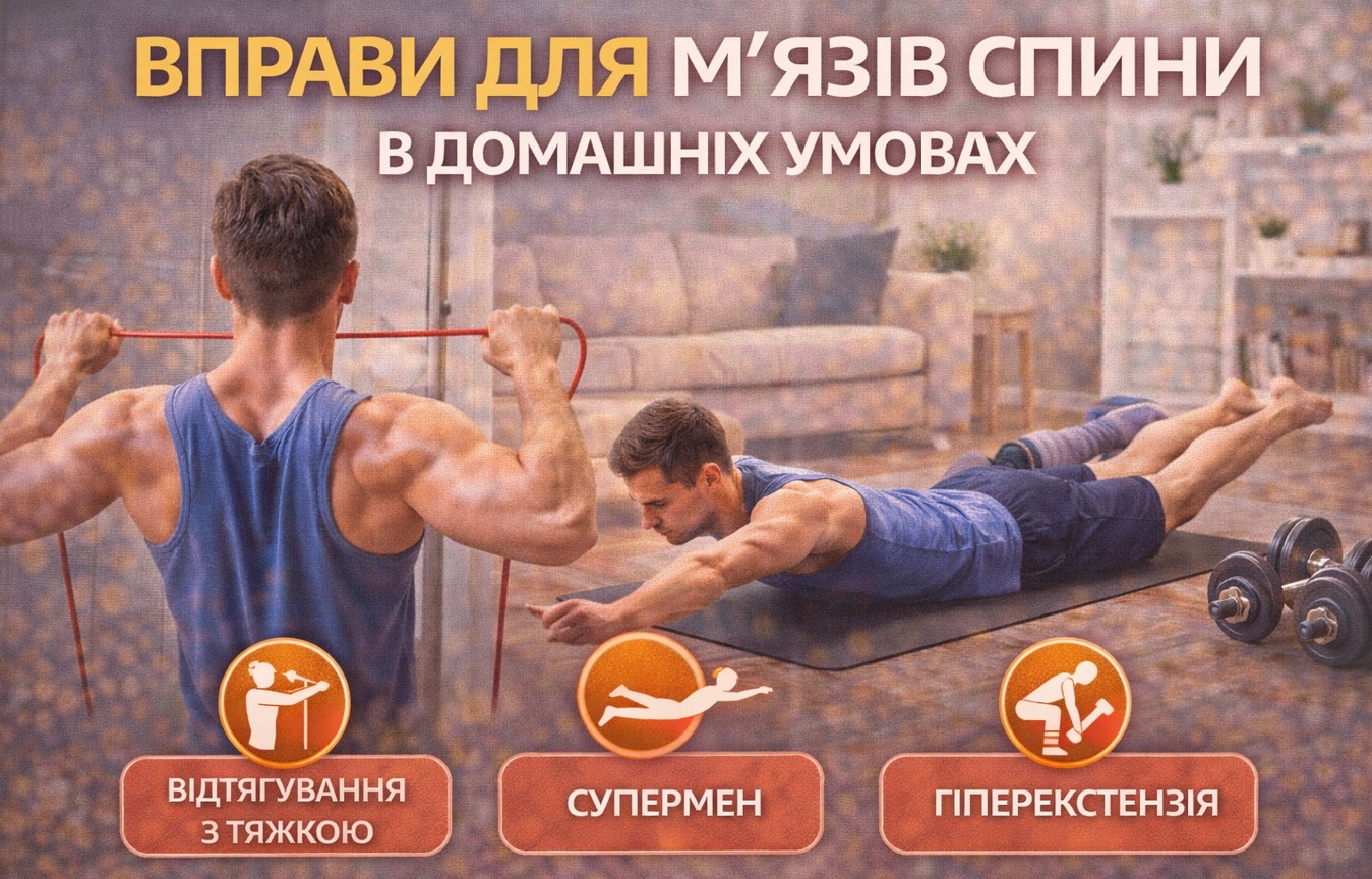 вправи для м'язів спини в домашніх умовах