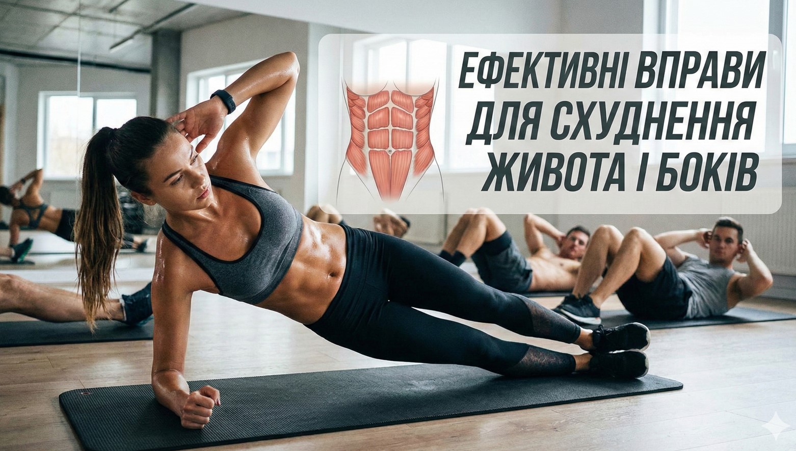 ефективні вправи для схуднення живота і боків