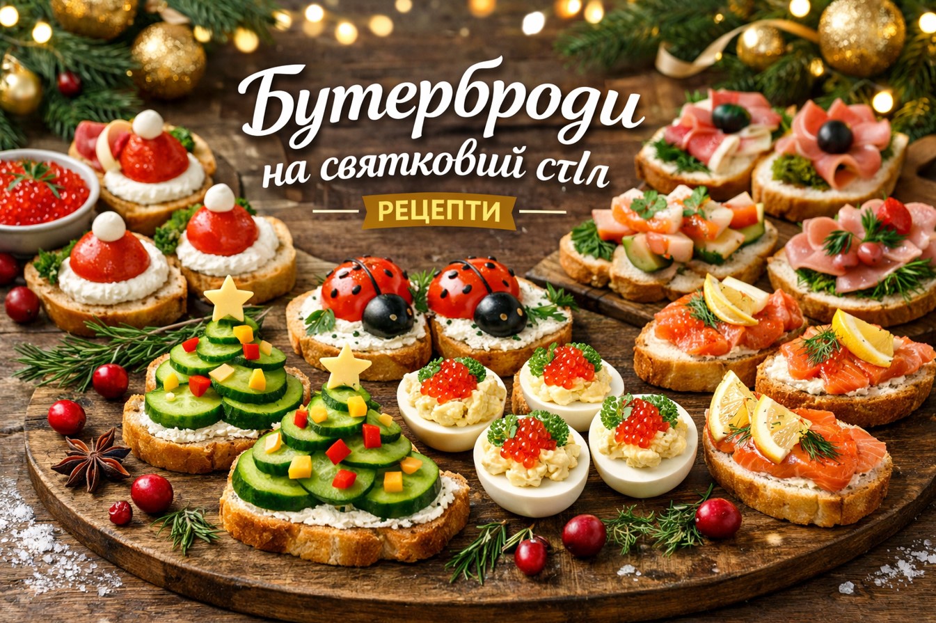 Бутерброди на святковий стіл рецепти