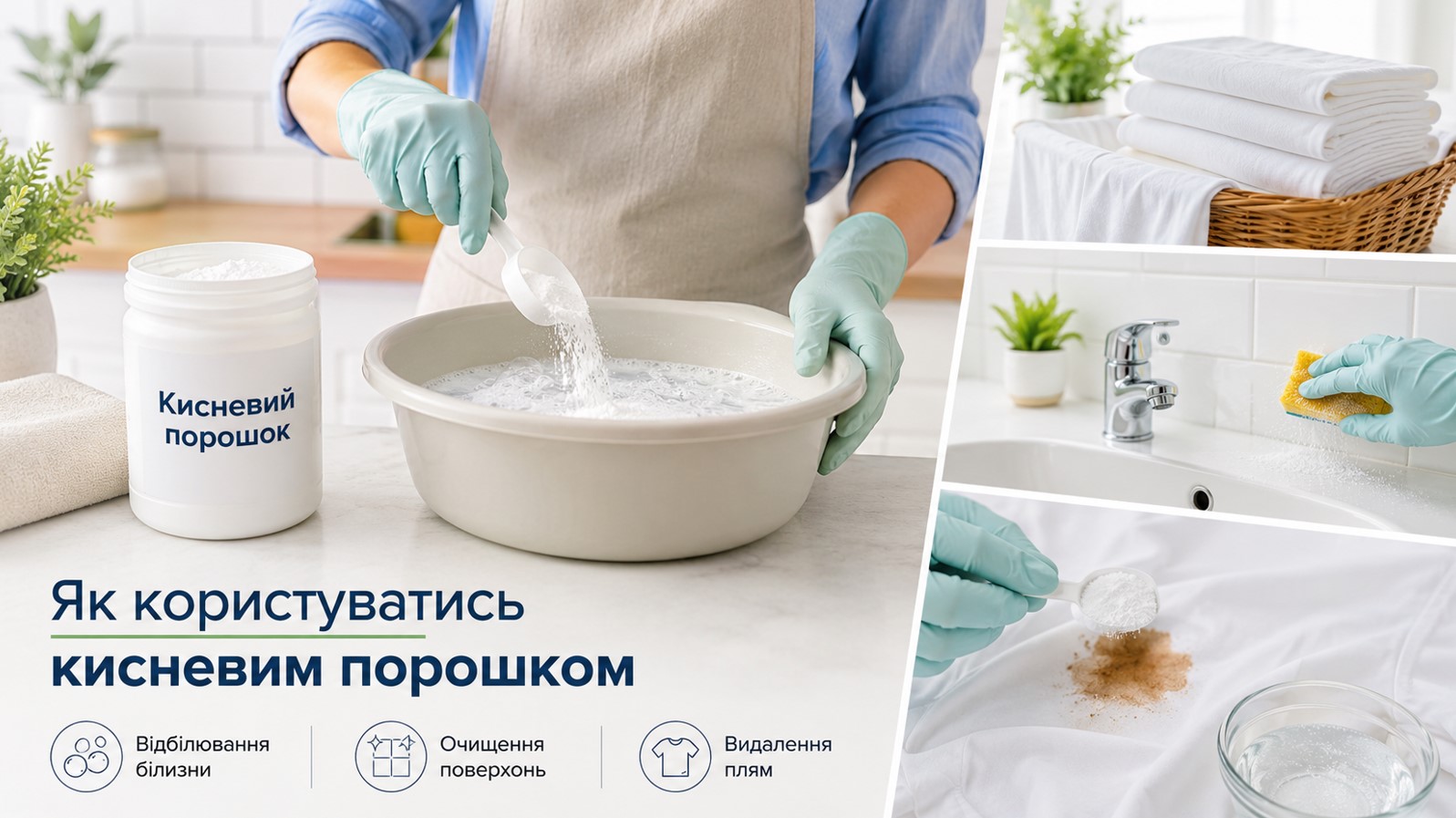 як користуватись кисневим порошком